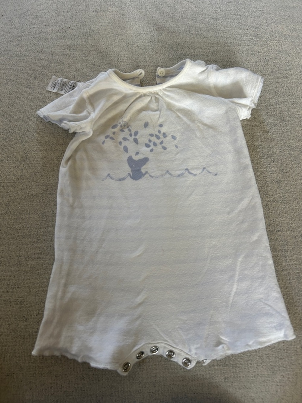 Petit Bateau Stripped Cotton Romper - Picture 9 of 13